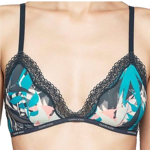 Calvin Klein Women SHEER MARQ Lace Triangle Bra - Picture 1 of 7